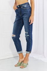 Vervet by Flying Monkey Full Size Distressed Cropped Jeans with Pockets - SHE BADDY© ONLINE WOMEN FASHION & CLOTHING STORE