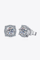 1 Carat Moissanite Geometric Stud Earrings - SHE BADDY© ONLINE WOMEN FASHION & CLOTHING STORE