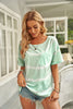 Tie-Dye Slit Dropped Shoulder Tee Shirt
