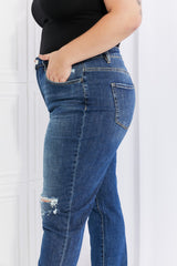 Vervet by Flying Monkey Full Size Distressed Cropped Jeans with Pockets - SHE BADDY© ONLINE WOMEN FASHION & CLOTHING STORE