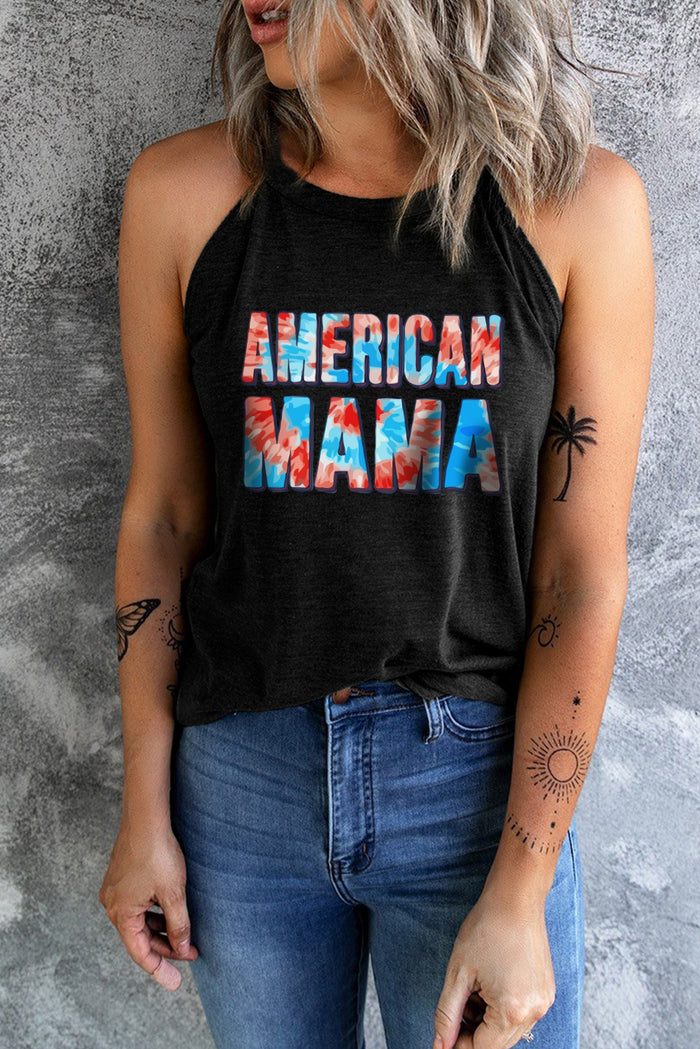AMERICAN MAMA Graphic Tank - SHE BADDY© ONLINE WOMEN FASHION & CLOTHING STORE