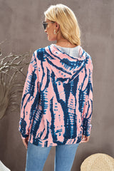 Tie-Dye Drawstring Hoodie with Pocket - SHE BADDY© ONLINE WOMEN FASHION & CLOTHING STORE