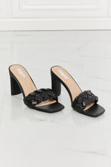 MMShoes Top of the World Braided Block Heel Sandals in Black - SHE BADDY© ONLINE WOMEN FASHION & CLOTHING STORE