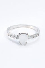 Teardrop Natural Moonstone Ring - SHE BADDY© ONLINE WOMEN FASHION & CLOTHING STORE