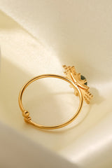 Natural Stone Sun Shape Open Ring - SHE BADDY© ONLINE WOMEN FASHION & CLOTHING STORE