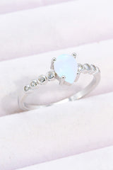 Teardrop Natural Moonstone Ring - SHE BADDY© ONLINE WOMEN FASHION & CLOTHING STORE
