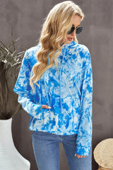 Tie-Dye Drawstring Hoodie with Pocket - SHE BADDY© ONLINE WOMEN FASHION & CLOTHING STORE