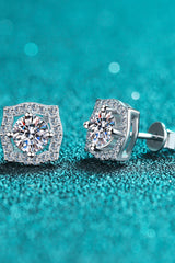 1 Carat Moissanite Geometric Stud Earrings - SHE BADDY© ONLINE WOMEN FASHION & CLOTHING STORE