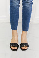 MMShoes Top of the World Braided Block Heel Sandals in Black - SHE BADDY© ONLINE WOMEN FASHION & CLOTHING STORE