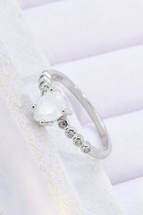 Teardrop Natural Moonstone Ring - SHE BADDY© ONLINE WOMEN FASHION & CLOTHING STORE