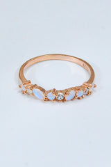 Moonstone and Zircon Decor Ring - SHE BADDY© ONLINE WOMEN FASHION & CLOTHING STORE
