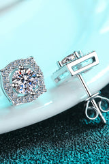 1 Carat Moissanite Geometric Stud Earrings - SHE BADDY© ONLINE WOMEN FASHION & CLOTHING STORE