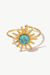 Natural Stone Sun Shape Open Ring - SHE BADDY© ONLINE WOMEN FASHION & CLOTHING STORE