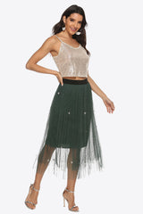 Sequin Cropped Cami - SHE BADDY© ONLINE WOMEN FASHION & CLOTHING STORE