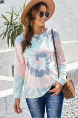 Tie-Dye Raglan Sleeve Top - SHE BADDY© ONLINE WOMEN FASHION & CLOTHING STORE