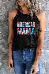 AMERICAN MAMA Graphic Tank - SHE BADDY© ONLINE WOMEN FASHION & CLOTHING STORE