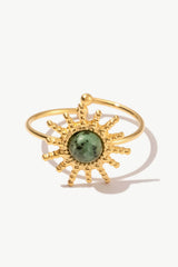 Natural Stone Sun Shape Open Ring - SHE BADDY© ONLINE WOMEN FASHION & CLOTHING STORE