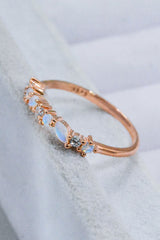 Moonstone and Zircon Decor Ring - SHE BADDY© ONLINE WOMEN FASHION & CLOTHING STORE