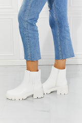 MMShoes What It Takes Lug Sole Chelsea Boots in White - SHE BADDY© ONLINE WOMEN FASHION & CLOTHING STORE