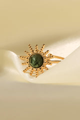 Natural Stone Sun Shape Open Ring - SHE BADDY© ONLINE WOMEN FASHION & CLOTHING STORE
