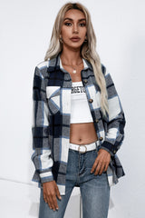 Plaid Button Up Flannel Shirt - SHE BADDY© ONLINE WOMEN FASHION & CLOTHING STORE