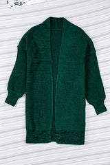 Heathered Open Front Longline Cardigan - SHE BADDY© ONLINE WOMEN FASHION & CLOTHING STORE