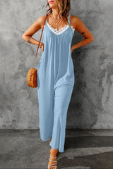 Full Size Spaghetti Strap Wide Leg Jumpsuit - SHE BADDY© ONLINE WOMEN FASHION & CLOTHING STORE