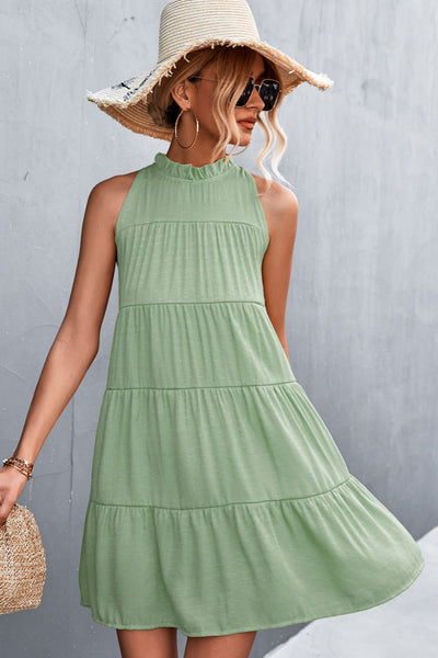 Grecian Tiered Sleeveless Dress - SHE BADDY© ONLINE WOMEN FASHION & CLOTHING STORE