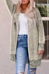 Heathered Open Front Longline Cardigan - SHE BADDY© ONLINE WOMEN FASHION & CLOTHING STORE