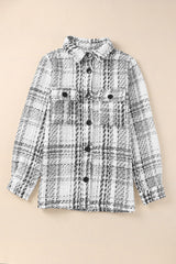 Plaid Pocketed Long Sleeve Shirt Jacket - SHE BADDY© ONLINE WOMEN FASHION & CLOTHING STORE