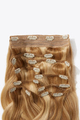 18''140g #10 Natural Straight Clip-in Hair Extensions Human Hair - SHE BADDY© ONLINE WOMEN FASHION & CLOTHING STORE