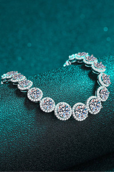 925 Sterling Silver 10.4 Carat Moissanite Bracelet - SHE BADDY© ONLINE WOMEN FASHION & CLOTHING STORE