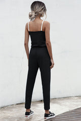 Contrast binding Cami Jumpsuit - SHE BADDY© ONLINE WOMEN FASHION & CLOTHING STORE