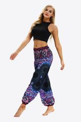 Printed Jogger Pants with Pockets - SHE BADDY© ONLINE WOMEN FASHION & CLOTHING STORE