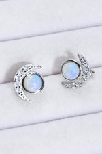 925 Sterling Silver Moonstone Stud Earrings - SHE BADDY© ONLINE WOMEN FASHION & CLOTHING STORE