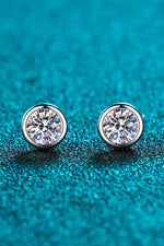 Moissanite Round-Shaped Stud Earrings - SHE BADDY© ONLINE WOMEN FASHION & CLOTHING STORE