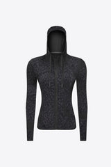 Drawstring Detail Zip Up Sports Jacket with Pockets - SHE BADDY© ONLINE WOMEN FASHION & CLOTHING STORE