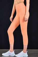 Feel Like Skin Elastic Waistband Cropped Yoga Leggings - SHE BADDY© ONLINE WOMEN FASHION & CLOTHING STORE
