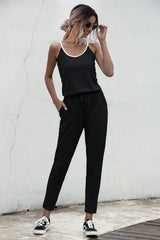 Contrast binding Cami Jumpsuit - SHE BADDY© ONLINE WOMEN FASHION & CLOTHING STORE