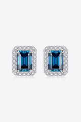 2 Carat Moissanite Stud Earrings in Indigo - SHE BADDY© ONLINE WOMEN FASHION & CLOTHING STORE