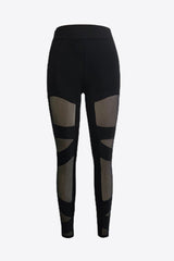 Spliced Mesh Leggings - SHE BADDY© ONLINE WOMEN FASHION & CLOTHING STORE