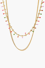 18K Gold-Plated Double-Layered Stainless Steel Necklace - SHE BADDY© ONLINE WOMEN FASHION & CLOTHING STORE