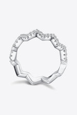 Moissanite Wavy Band Ring - SHE BADDY© ONLINE WOMEN FASHION & CLOTHING STORE