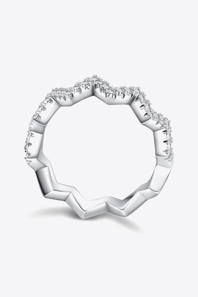 Moissanite Wavy Band Ring - SHE BADDY© ONLINE WOMEN FASHION & CLOTHING STORE