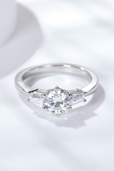Loyal Love 1 Carat Moissanite Platinum-Plated Ring - SHE BADDY© ONLINE WOMEN FASHION & CLOTHING STORE