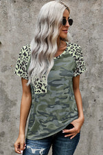 Leopard Pocket Camo T-Shirt - SHE BADDY© ONLINE WOMEN FASHION & CLOTHING STORE