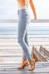 Ankle-Length Distressed Jeans with Pockets - SHE BADDY© ONLINE WOMEN FASHION & CLOTHING STORE