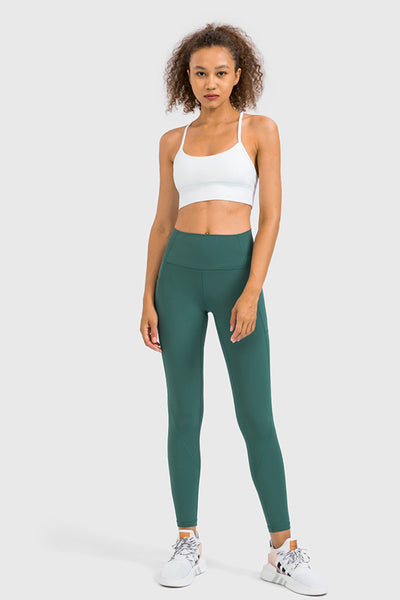 High Rise Yoga Leggings with Side Pocket - SHE BADDY© ONLINE WOMEN FASHION & CLOTHING STORE