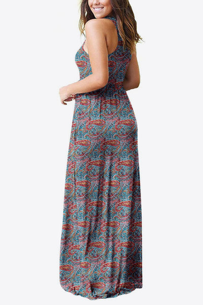 Empire Waist Sleeveless Dress with Pockets - SHE BADDY© ONLINE WOMEN FASHION & CLOTHING STORE