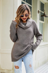 Cowl Neck Raglan Sleeve Sweater - SHE BADDY© ONLINE WOMEN FASHION & CLOTHING STORE